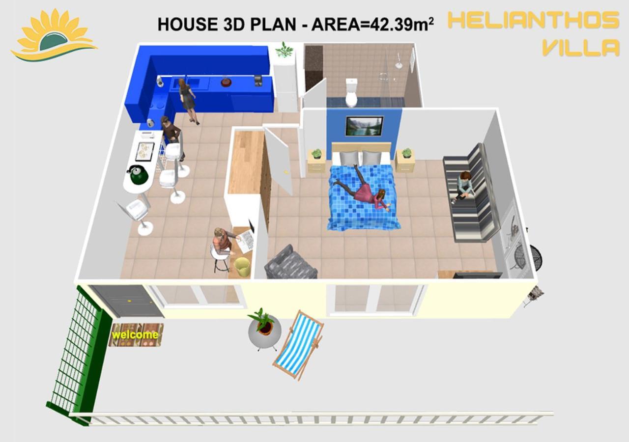 Helianthos Villa - Apartment No3 كافالا المظهر الخارجي الصورة